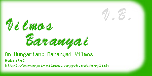 vilmos baranyai business card